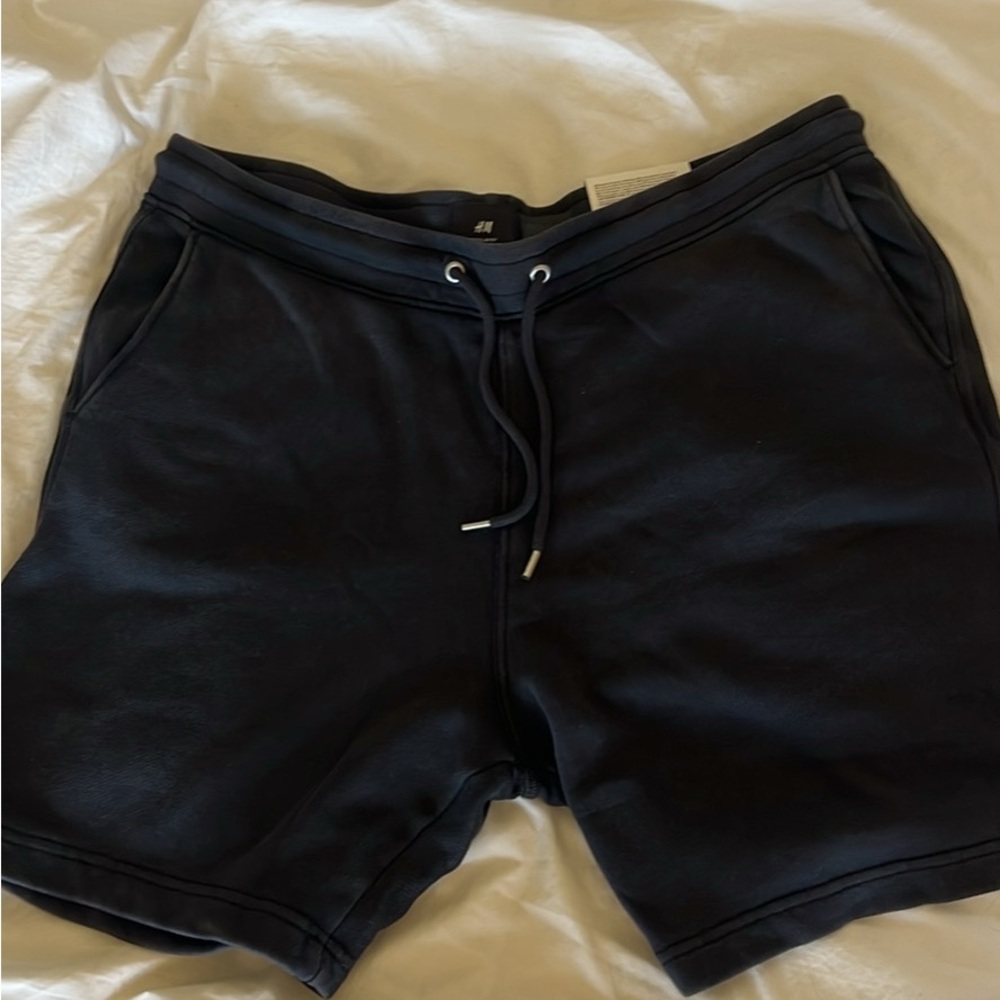 H&M Black Athletic Shorts with Elastic Waistband